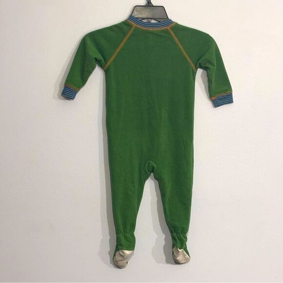 Carter's | Boys 18M Soft Fleece Green Dinosaur  Pjs Footie Winter Pajamas - Picture 2 of 13